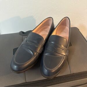 J. Crew Navy Leather Loafers